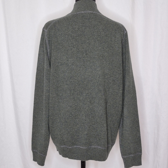 Forte Cashmere Mock Neck 1/4-Zip Sweater - Size L - Picture 3 of 10